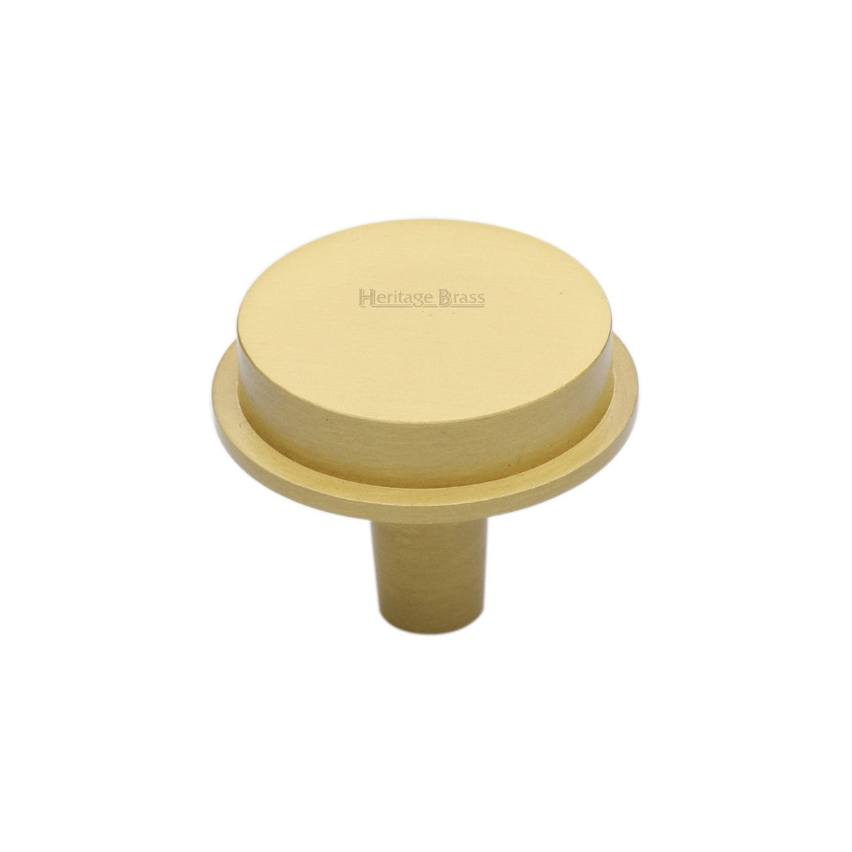 Flat Round Knob by M Marcus - Heritage Brass
