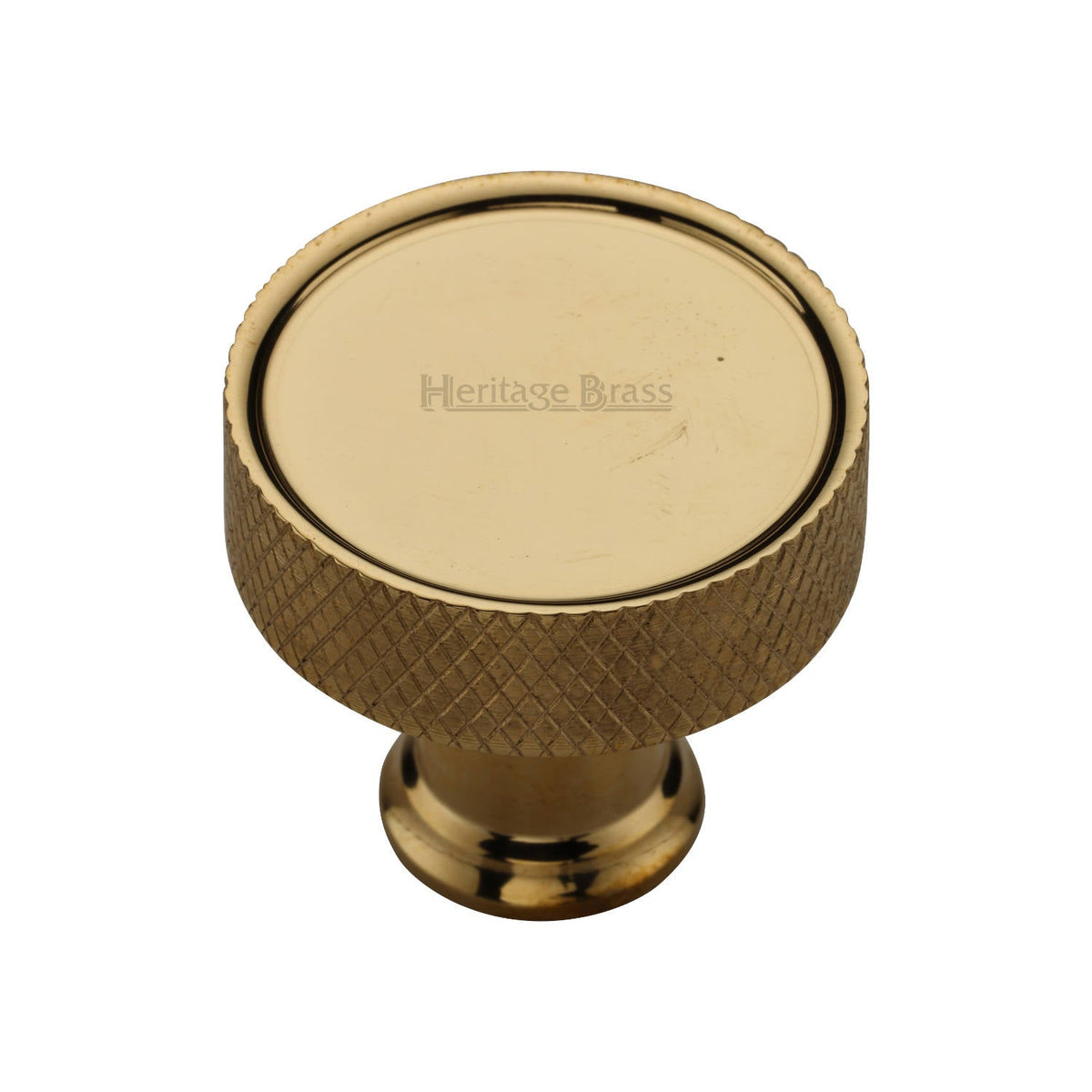 Florence Knurled Cabinet Knob by M Marcus - Heritage Brass