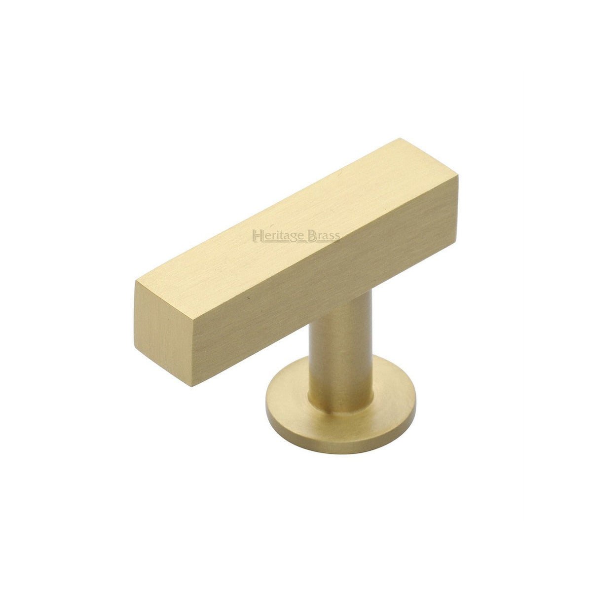 Offset Square Cabinet Knob by M Marcus - Heritage Brass