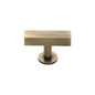 Symmetrical Square Cabinet Knob by M Marcus - Heritage Brass