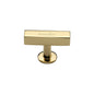 Symmetrical Square Cabinet Knob by M Marcus - Heritage Brass