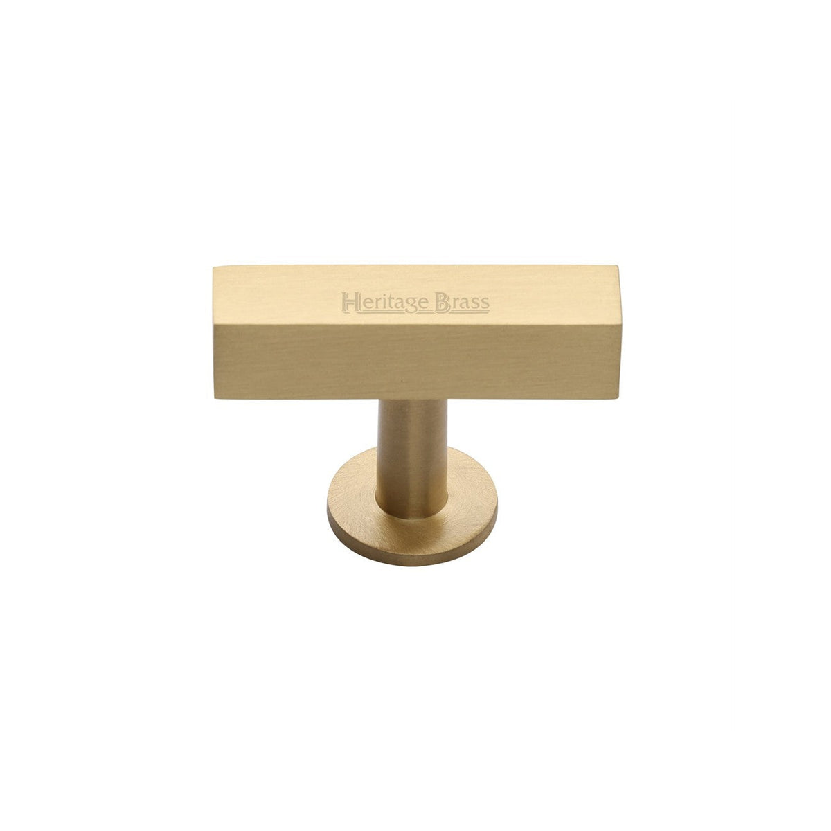 Symmetrical Square Cabinet Knob by M Marcus - Heritage Brass