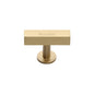 Symmetrical Square Cabinet Knob by M Marcus - Heritage Brass