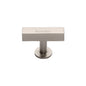 Symmetrical Square Cabinet Knob by M Marcus - Heritage Brass