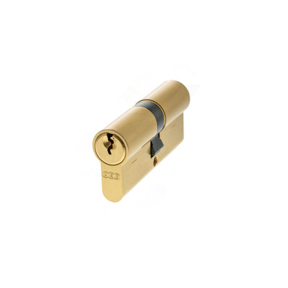 AGB 5 Pin Double Euro Cylinder - Satin Brass - 35-35mm (70mm)