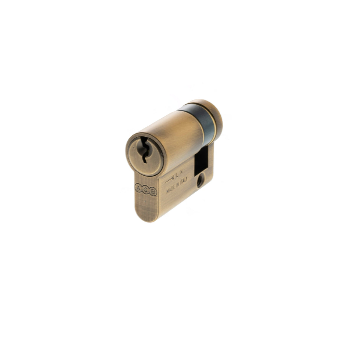 AGB 5 Pin Single Euro Cylinder - Matt Antique Brass - 30-10mm (40mm)