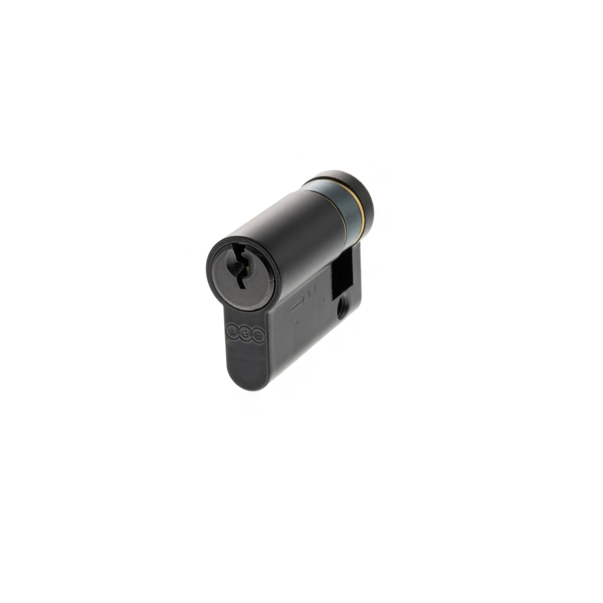 AGB 5 Pin Single Euro Cylinder - Matt Black - 35-10mm (45mm)