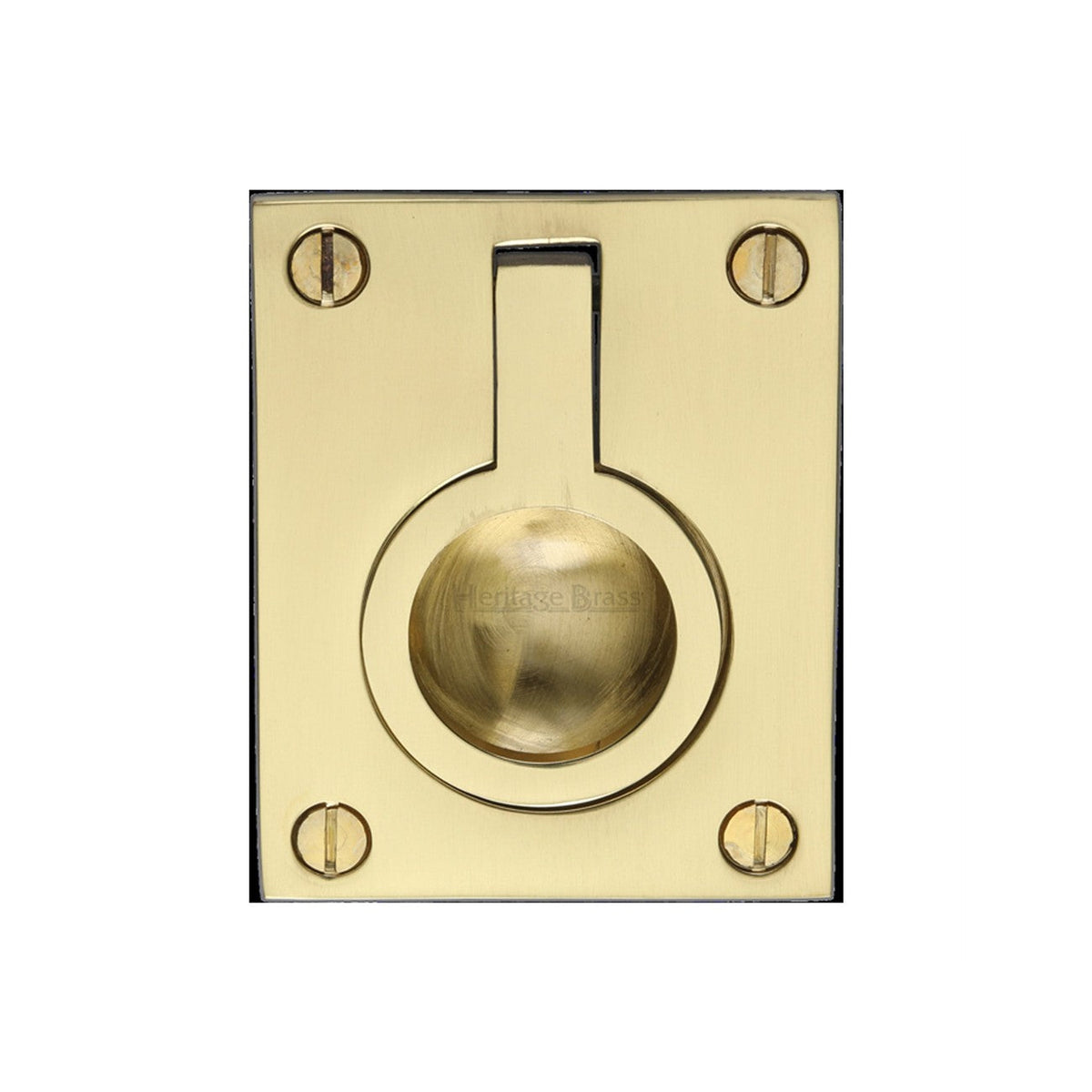 Flush Ring Cabinet Pull by M Marcus - Heritage Brass