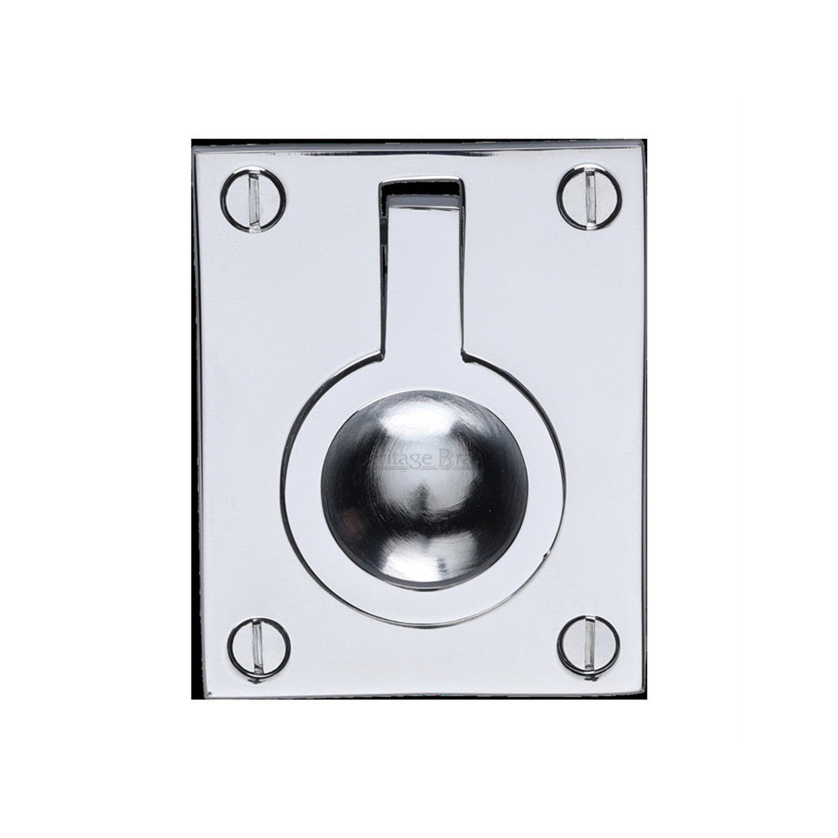 Flush Ring Cabinet Pull by M Marcus - Heritage Brass