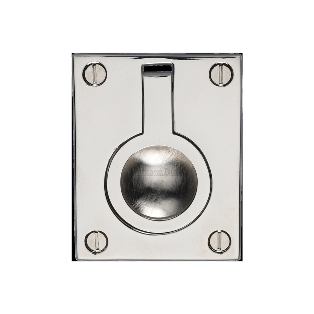 Flush Ring Cabinet Pull by M Marcus - Heritage Brass