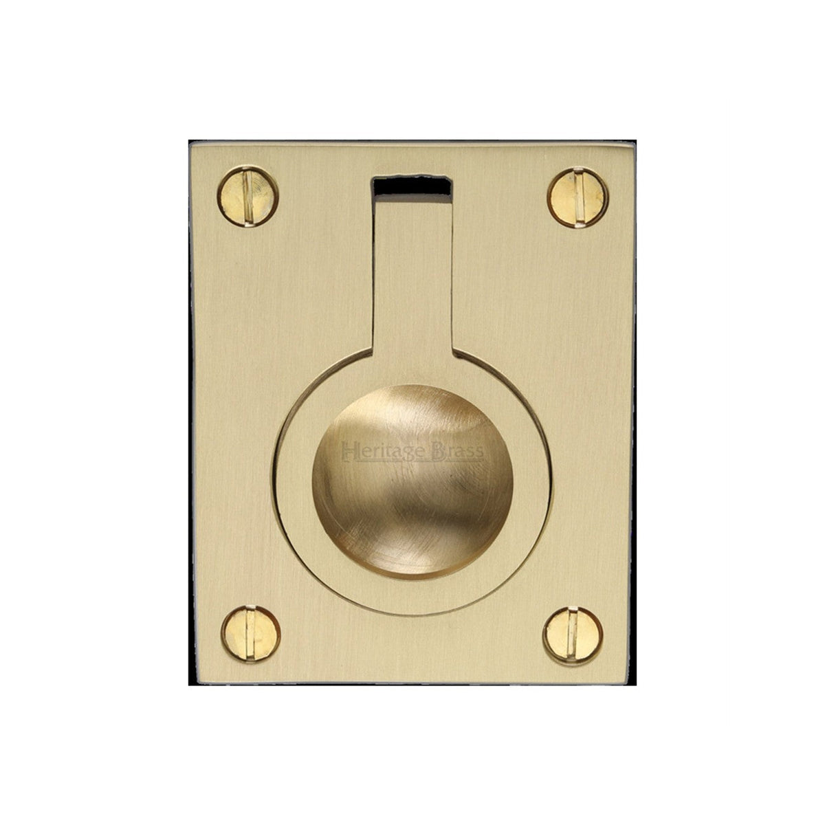 Flush Ring Cabinet Pull by M Marcus - Heritage Brass