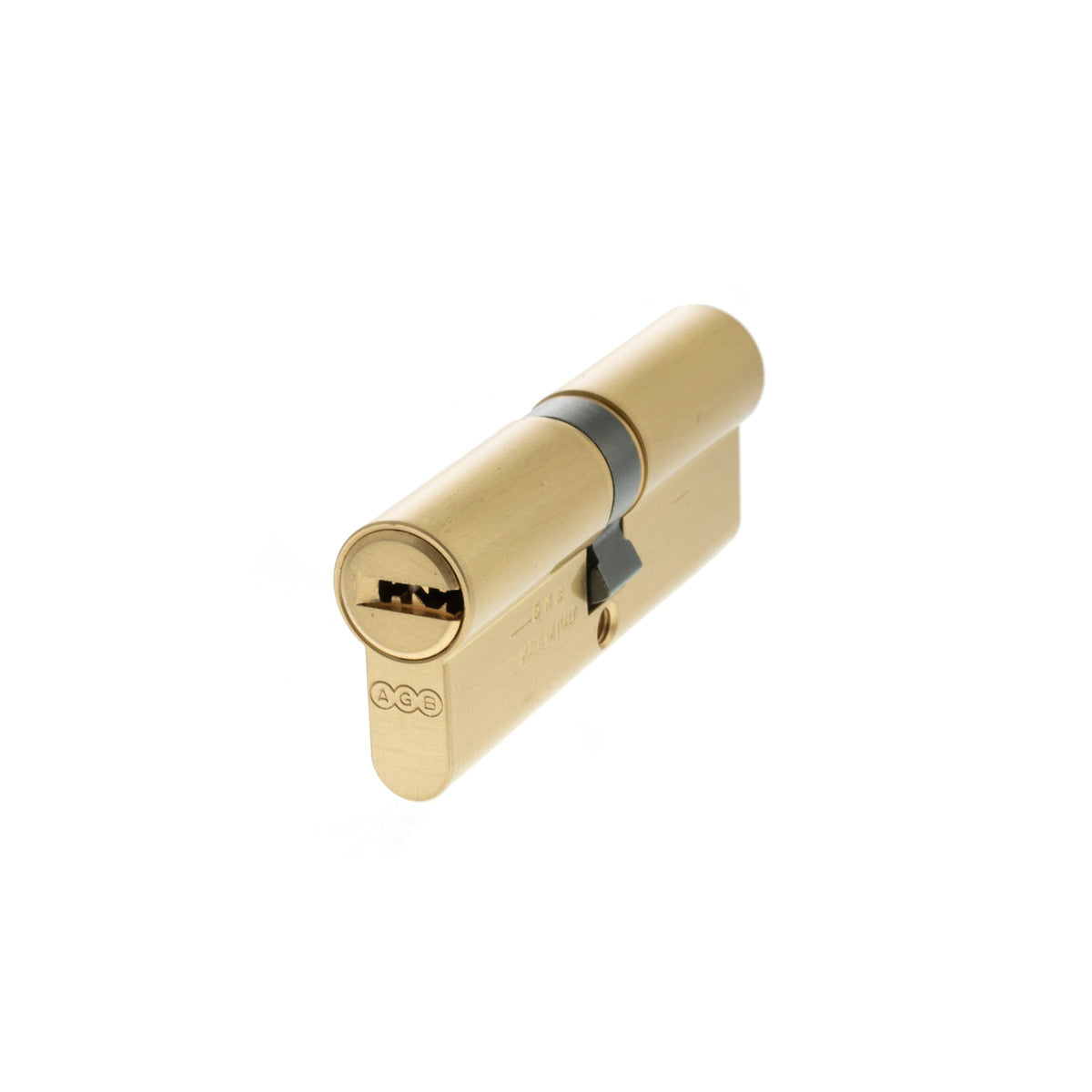 AGB 15 Pin Double Euro Cylinder - Satin Brass - 40-40mm (80mm)