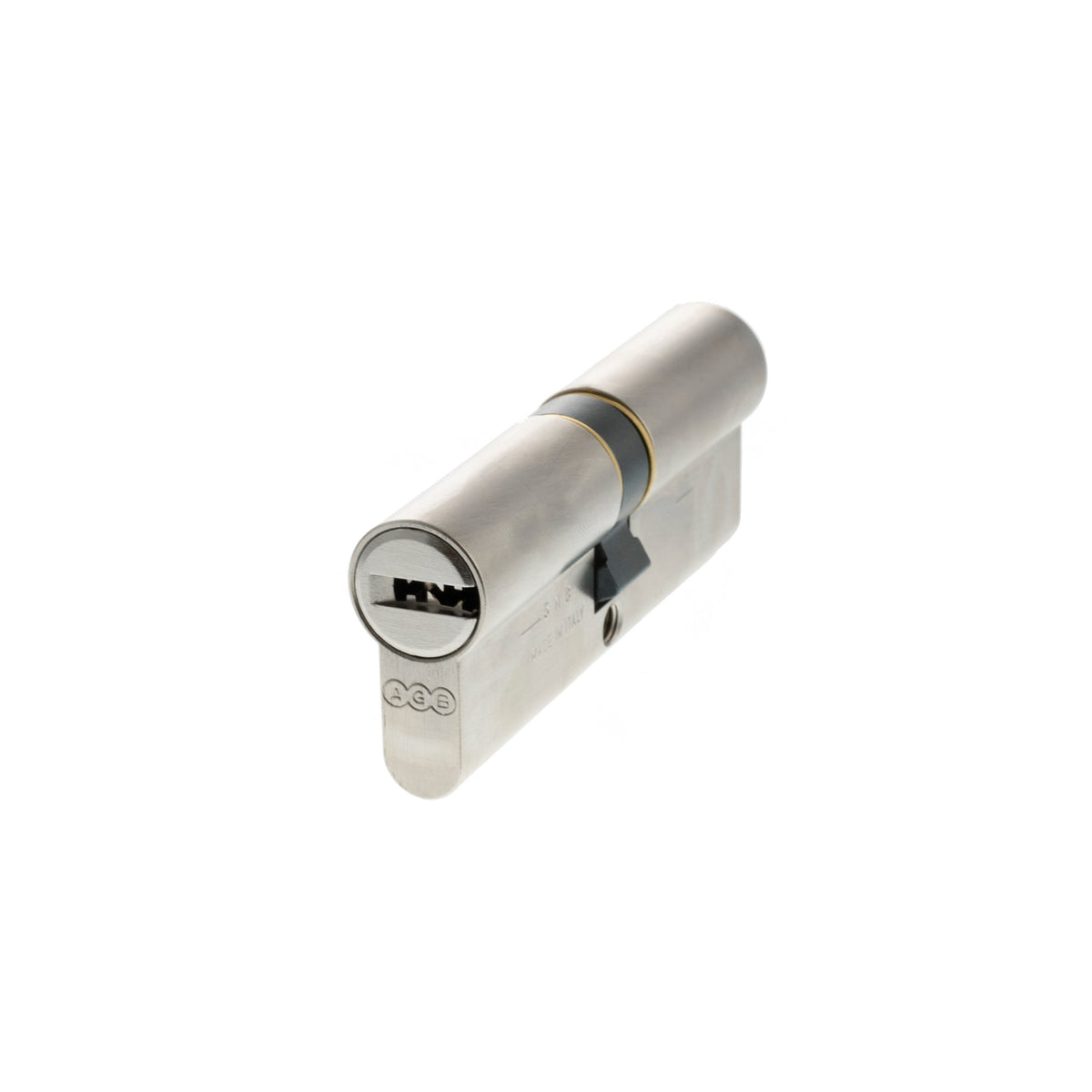 AGB 15 Pin Double Euro Cylinder - Satin Chrome - 40-40mm (80mm)