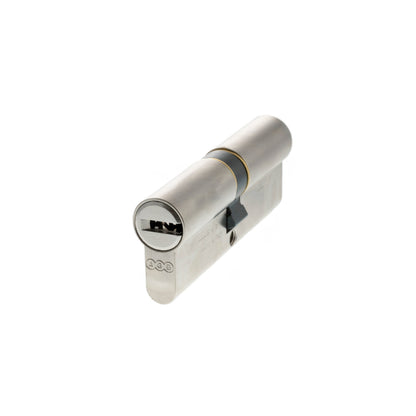 AGB 15 Pin Double Euro Cylinder - Satin Chrome - 40-40mm (80mm)