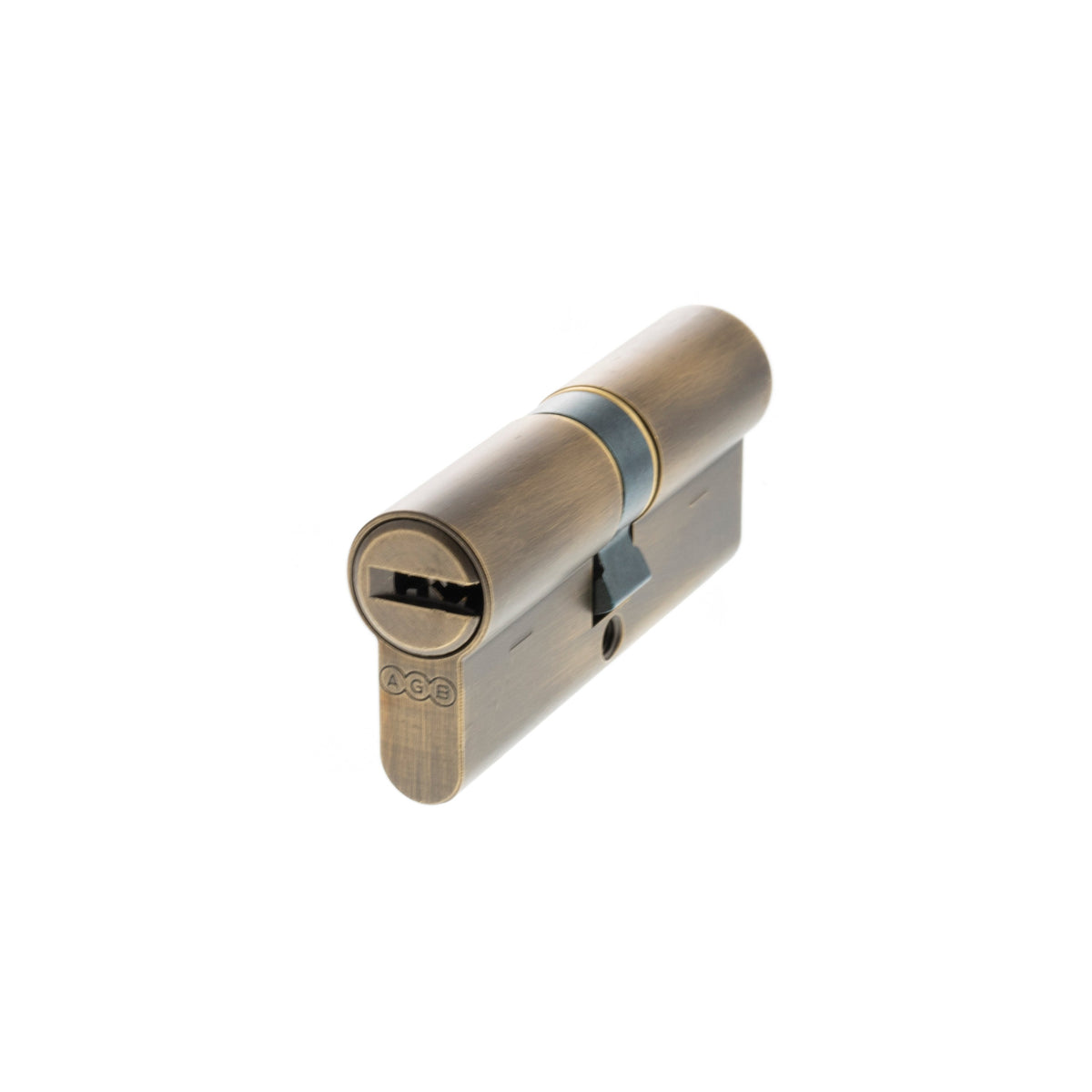 AGB 15 Pin Double Euro Cylinder - Matt Antique Brass - 35-35mm (70mm)