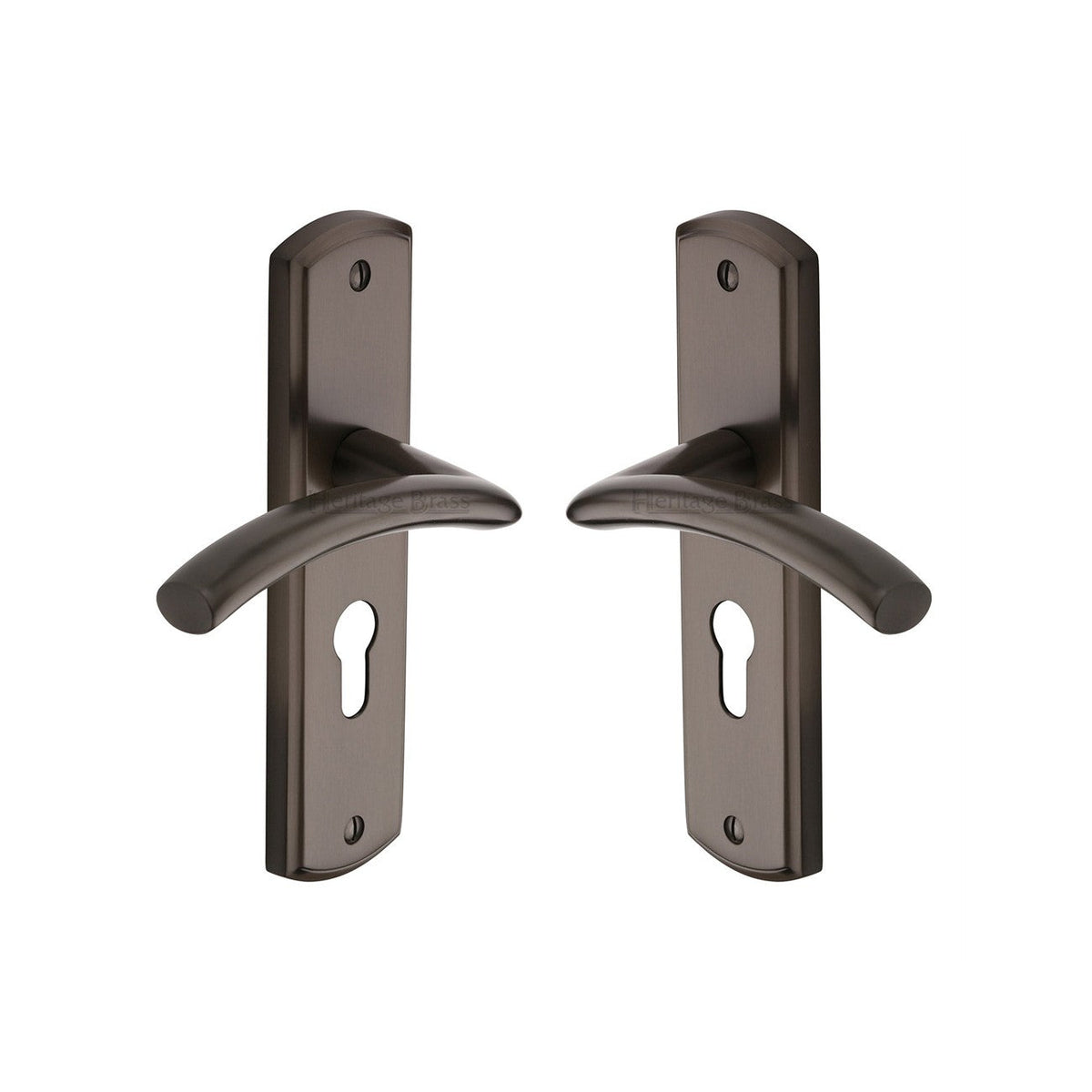 Centaur Door Handle on Plate by M Marcus - Heritage Brass