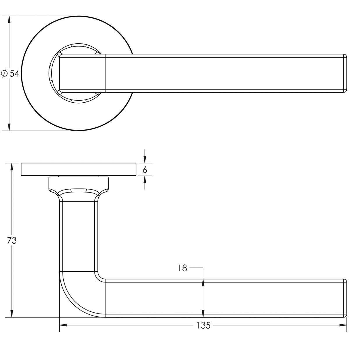 CRES-104 Sprung Round Rose Door Handle by Cres By Frelan