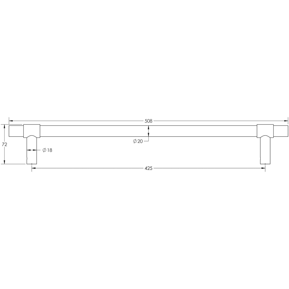 CRES 425mm T-Bar Pull Handle by Cres By Frelan