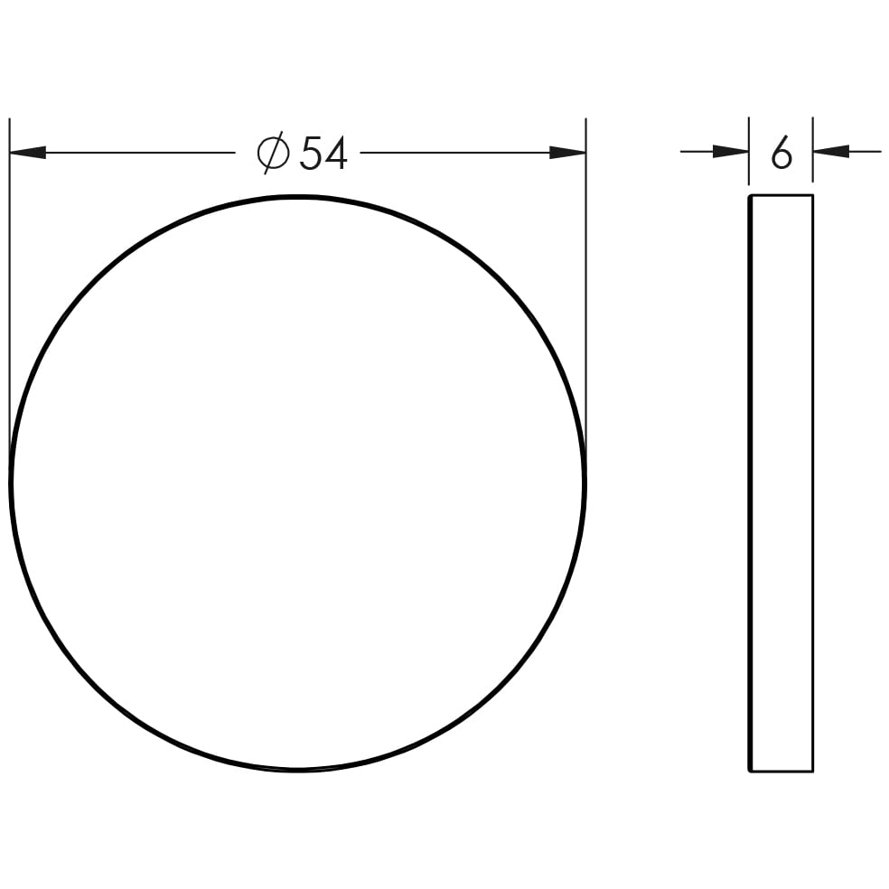 CRES-N10 Blank Round Rose Escutcheon Cover by Cres By Frelan