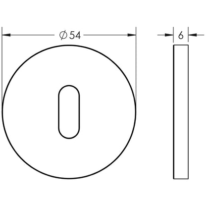 CRES-R10 Standard Keyway Round Rose Escutcheon by Cres By Frelan