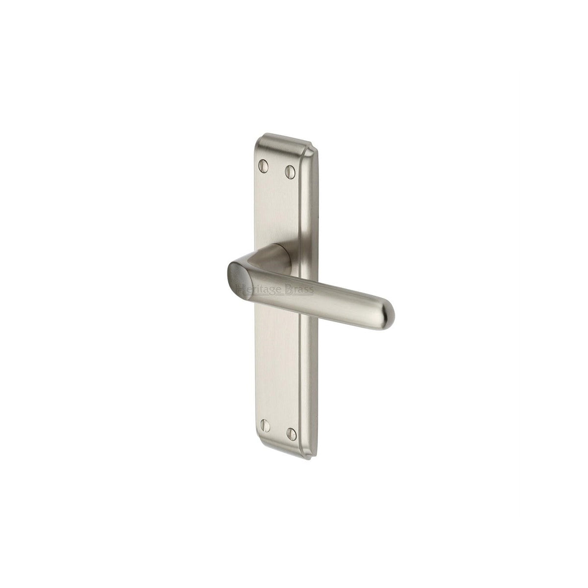 Deco Door Handle on Plate by M Marcus - Heritage Brass