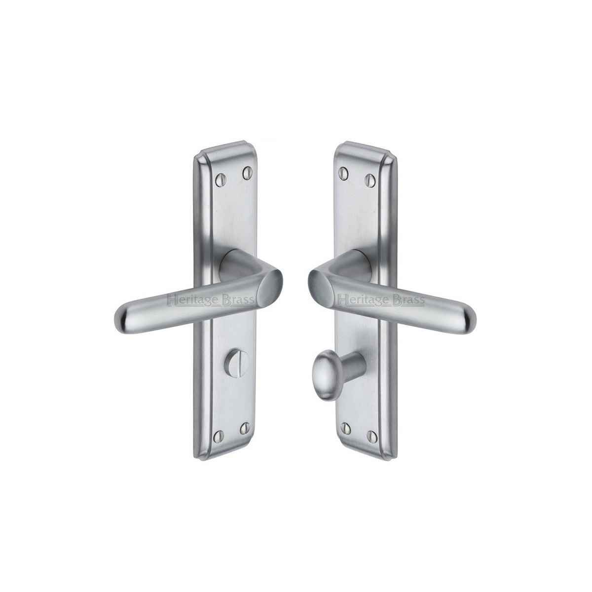 Deco Door Handle on Plate by M Marcus - Heritage Brass
