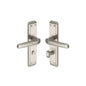 Deco Door Handle on Plate by M Marcus - Heritage Brass