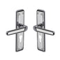 Deco Door Handle on Plate by M Marcus - Heritage Brass