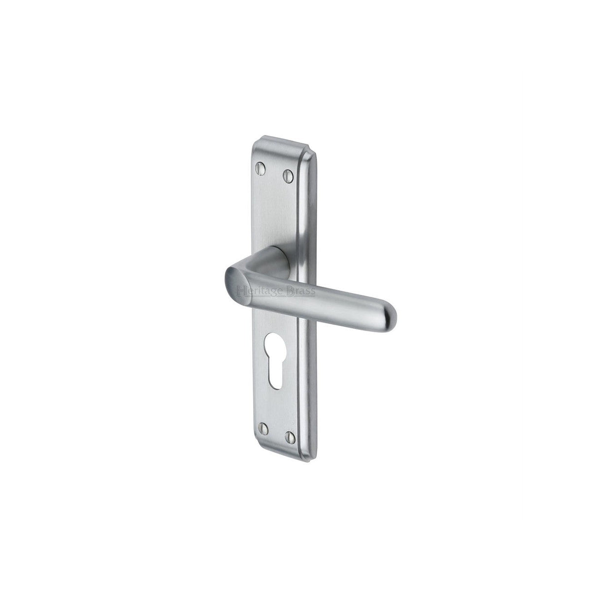 Deco Door Handle on Plate by M Marcus - Heritage Brass