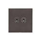 Executive Range Matt Bronze Switches & Sockets, EX9 - 2 Gang Toggle Switch by Heritage Brass By M-Marcus