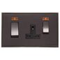 Executive Range Matt Bronze Switches & Sockets, EX9 - 45A Cooker Unit + 13A Socket by Heritage Brass By M-Marcus