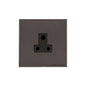 Executive Range Matt Bronze Switches & Sockets, EX9 - 5 Amp 3 Round Pin Socket by Heritage Brass By M-Marcus