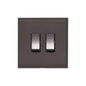 Executive Range Matt Bronze Switches & Sockets, EX9 - 2 Gang Rocker Switch by Heritage Brass By M-Marcus