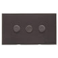 Executive Range Matt Bronze Switches & Sockets, EX9 - 3 Gang TED Dimmer (Compatible with LED Lamps) by Heritage Brass By M-Marcus