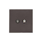 Executive Range Matt Bronze Switches & Sockets, EX9 - TV/Satellite Socket by Heritage Brass By M-Marcus