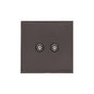 Executive Range Matt Bronze Switches & Sockets, EX9 - TV/FM Diplexed Socket by Heritage Brass By M-Marcus
