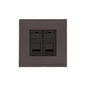 Executive Range Matt Bronze Switches & Sockets, EX9 - 2 Gang Master Line Socket by Heritage Brass By M-Marcus