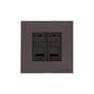 Executive Range Matt Bronze Switches & Sockets, EX9 - 2 Gang Secondary Line Socket by Heritage Brass By M-Marcus