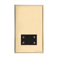 Executive Range Satin Brass with Polished Brass Switches & Sockets, EX14 - Shaver Socket Output Voltage 110/240V by Heritage Brass By M-Marcus