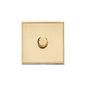 Executive Range Satin Brass with Polished Brass Switches & Sockets, EX14 - 1 Gang Dimmer 400 watts (Compatible with halogen/ incandescent bulbs) by Heritage Brass By M-Marcus