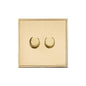 Executive Range Satin Brass with Polished Brass Switches & Sockets, EX14 - 2G Multi Location Secondary Dimmer by Heritage Brass By M-Marcus