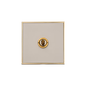Executive Range Satin Nickel with Polished Brass Switches & Sockets, EX15 - 1 Gang Toggle Switch by Heritage Brass By M-Marcus