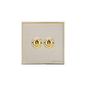 Executive Range Satin Nickel with Polished Brass Switches & Sockets, EX15 - 2 Gang Toggle Switch by Heritage Brass By M-Marcus