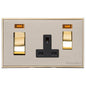 Executive Range Satin Nickel with Polished Brass Switches & Sockets, EX15 - 45A Cooker Unit + 13A Socket by Heritage Brass By M-Marcus