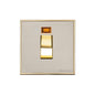 Executive Range Satin Nickel with Polished Brass Switches & Sockets, EX15 - 45A DP Cooker Switch with Neon (single plate) by Heritage Brass By M-Marcus