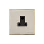 Executive Range Satin Nickel with Polished Brass Switches & Sockets, EX15 - 5 Amp 3 Round Pin Socket by Heritage Brass By M-Marcus