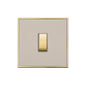 Executive Range Satin Nickel with Polished Brass Switches & Sockets, EX15 - 1 Gang Rocker Switch by Heritage Brass By M-Marcus