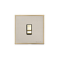 Executive Range Satin Nickel with Polished Brass Switches & Sockets, EX15 - 1 Gang Intermediate Rocker Switch by Heritage Brass By M-Marcus