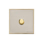 Executive Range Satin Nickel with Polished Brass Switches & Sockets, EX15 - 1G Multi Location Secondary Dimmer by Heritage Brass By M-Marcus