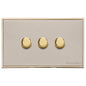 Executive Range Satin Nickel with Polished Brass Switches & Sockets, EX15 - 3G Multi Location Secondary Dimmer by Heritage Brass By M-Marcus